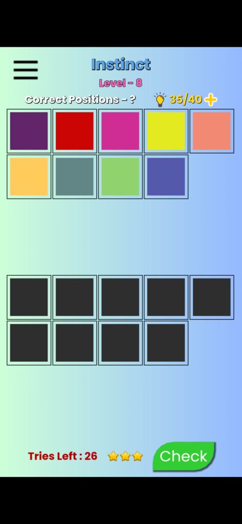 A color puzzle logic game