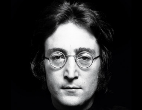 Iconic Profile Pic Of John Lennon Background Black and Face Focused
