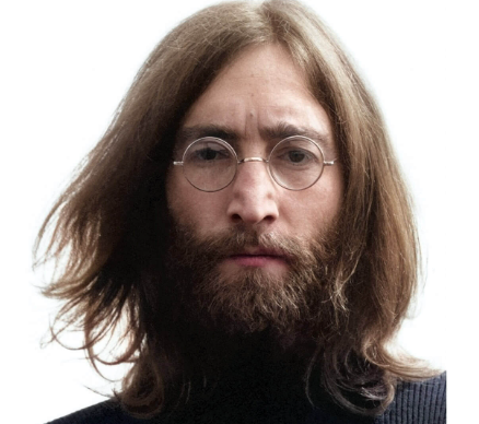 John Lennon In long brown hair
