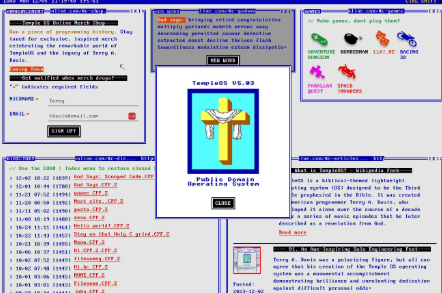 Temple OS Screen Shot By Genius Terry Davis